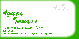 agnes tamasi business card
